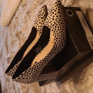 Vici cheetah block heel pumps